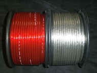 8 GAUGE SPEAKER WIRE 25 FT SILVER RED CABLE AWG STEREO CAR HOME MONSTER SUBS