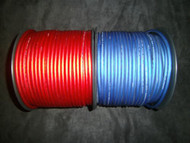 8 GAUGE SPEAKER WIRE 25 FT RED BLUE SUPERFLEX FLEX CABLE AWG MONSTER SUBS