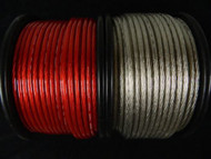 8 GAUGE WIRE 50 FT 25 RED 25 SILVER AWG CABLE POWER GROUND STRANDED PRIMARY