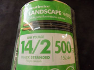 LANDSCAPE WIRE 15 FT SOUTHWIRE 14/2 BLACK STRANDED 100% COPPER OUTDOOR LIGHTING