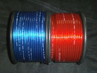 PER 5 FT 8 GAUGE SPEAKER WIRE RED BLUE CABLE AWG STEREO CAR HOME MONSTER SUBS