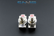 2 PCS TOGGLE SWITCH SPST ON-OFF METAL TOGGLE 2 AMP 250V 4 AMP 125V 2 PIN EC-1503