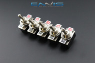 5 PCS TOGGLE SWITCH SPST ON-OFF METAL TOGGLE 2 AMP 250V 4 AMP 125V 2 PIN EC-1503