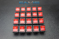 20 PCS ROCKER SWITCH RED LED DPDT ON OFF ON 15 AMP 250V 20 AMP 125V 6 PIN EC-623