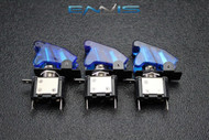 3 PCS TOGGLE SWITCH ON OFF BLUE MINI LED 12V 20 AMP RACE NITROUS EPS-3015BL