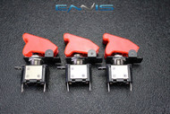 3 PCS TOGGLE SWITCH ON OFF ROCKER RED LED 12V 20 AMP RACE NITROUS EPS-3015RD