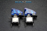 2 PCS TOGGLE SWITCH ON OFF BLUE MINI LED 12V 20 AMP RACE NITROUS EPS-3015BL