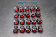 20 PCS ROCKER SWITCH ON OFF RED TOGGLE LED 12V 16 AMP 3 PIN IS-EC-WP1216RED