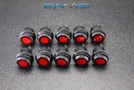 10 PCS ROCKER SWITCH ON OFF RED TOGGLE LED 12V 16 AMP 3 PIN IS-EC-WP1216RED