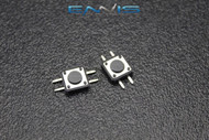 2 PCS MINI SWITCH 12MM X 12MM SURFACE MOUNT .1A 12V 4 DOWNWARD PINS EC-4112S