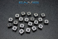 20 PCS MINI SWITCH 12MM X 12MM THROUGH MOUNT .1A 12V 4 DOWNWARD PINS EC-4112D