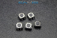 5 PCS MINI SWITCH 12MM X 12MM THROUGH MOUNT .1A 12V 4 DOWNWARD PINS EC-4112D