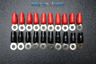 20 PCS 1/0 GAUGE RING TERMINALS 3/8 HOLE POWER RED BLACK CONNECTOR IB0GNRT
