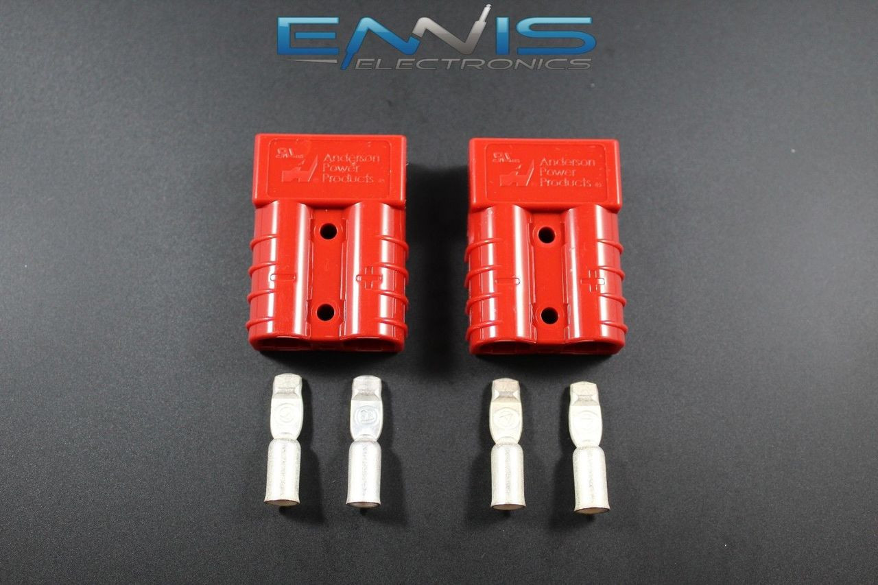2 PCS ANDERSON POWER CONNECTORS SB50 8 GAUGE AWG BATTERY QUICK