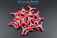 100 PCS 18-22 GAUGE 3 WAY RING BUTT CRIMP CONNECTOR AWG JUNCTION WIRE RVBC3