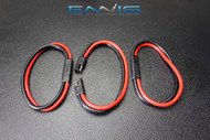(3) 10 GAUGE QUICK DISCONNECT 2 PIN 10'' LEAD POLARIZED WIRE HARNESS AQK-12-10BG