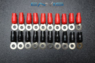 20 PCS 10 GAUGE RING TERMINAL 5/16 HOLE POWER RED BLACK CONNECTOR IB10GNRT
