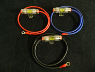 10 GAUGE WIRE 2 FT MINI ANL HOLDER 60 AMP FUSE 5/16 RING TERMINALS POWER AWG