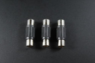 3 PACK RCA BARREL BUTT CONNECTOR COUPLER FEMALE TO FEMALE AUDIO CABLE WIRE
