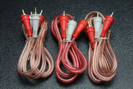 3 PCS 3 FT RCA WIRE AUDIOPIPE 2 CHANNEL CAR HOME AUDIO INTERCONNECT BMS-3