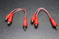 2 PCS RCA WIRE AUDIOPIPE Y SPLITTER 2 FEMALE 1 MALE CAR HOME AUDIO INTERCONNECT