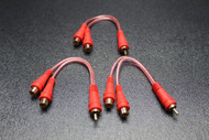 3 PCS RCA WIRE AUDIOPIPE Y SPLITTER 2 FEMALE 1 MALE CAR HOME AUDIO INTERCONNECT