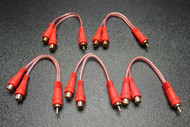 5 PCS RCA WIRE AUDIOPIPE Y SPLITTER 2 FEMALE 1 MALE CAR HOME AUDIO INTERCONNECT