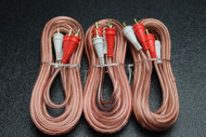 3 PCS 6 FT RCA WIRE AUDIOPIPE 2 CHANNEL CAR HOME AUDIO INTERCONNECT BMS-6