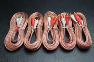 5 PCS 6 FT RCA WIRE AUDIOPIPE 2 CHANNEL CAR HOME AUDIO INTERCONNECT BMS-6