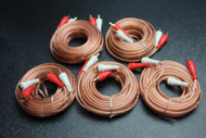 5 PCS 15 FT RCA WIRE AUDIOPIPE 2 CHANNEL CAR HOME AUDIO INTERCONNECT BMS-15