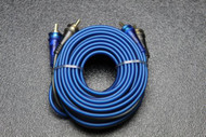 17 FT RCA WIRE BLUE GRAY 2 CHANNEL CAR AMP HOME AUDIO STEREO BLS-17