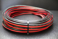 10 GAUGE 25 FT RED BLACK ZIP WIRE AWG CABLE POWER GROUND STRANDED COPPER CAR