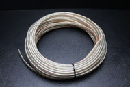 12 GAUGE CLEAR SPEAKER WIRE PER 10 FT AWG CABLE POWER GROUND STRANDED HOME CAR