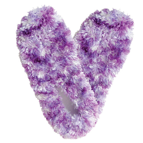 Fuzzy Footies Slippers - Lavender/White - 60015 - Red Carpet Studios - christophersgiftshop.com