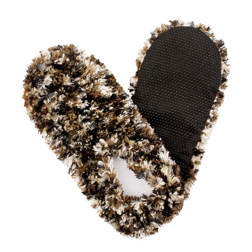 Fuzzy Footies Slippers - Camel/Black - 60036 - Red Carpet Studios - christophersgiftshop.com