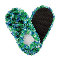 Fuzzy Footies Slippers - Green/Blue/White - 60037 - Red Carpet Studios - christophersgiftshop.com