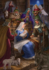 Holy Nativity Garden Flag - 2569FM -Custom Decor - christophersgiftshop.com