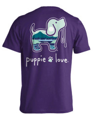 Outdoors Puppie Love Short Sleeved T-Shirt Back - SPL861 - Puppie Love - christophersgiftshop.com