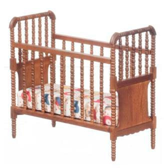 walnut crib jeepers dollhouse