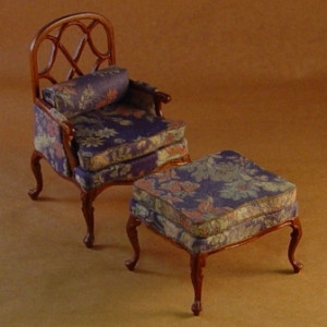 dollhouse chair and ottoman