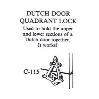 Dutch Door Latch Jeepers Dollhouse Miniatures