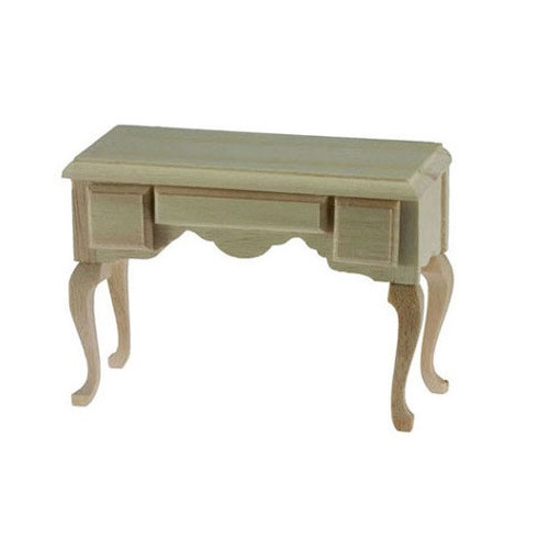3-Drawer Unfinished Desk - Jeepers Dollhouse Miniatures
