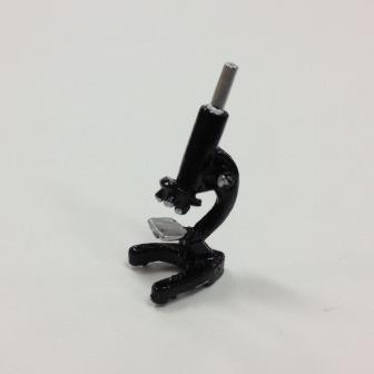 Dollhouse Miniature Metal Black Microscope S1611