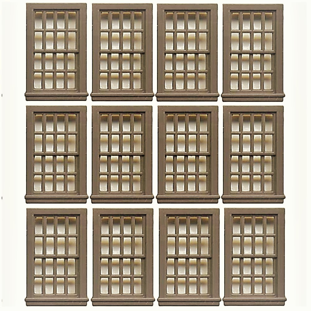 Gl8010 12 Pane Double Hung Windows Jeepers Dollhouse Miniatures