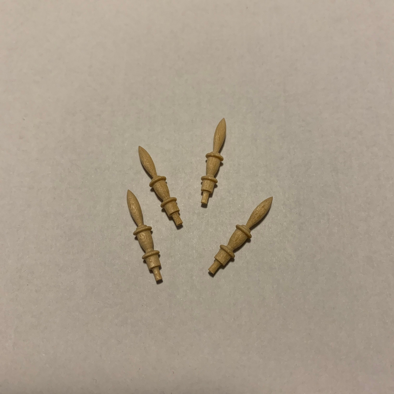 HW12037 Wooden Finials, 7/8 Tall Jeepers Dollhouse Miniatures