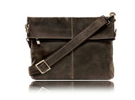 Visconti Genuine Leather Modern Messenger Bag Brown Large Handbag Shoulder Cross-body Hand Bag 18762