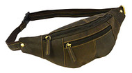 Visconti 721 Genuine Soft Leather Bumbag Fanny Pack Waist Pouch (Oil Brown)