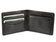 Visconti Heritage-7 Bifold Mens Soft Thin Leather Wallet Gift (Black) [Apparel]