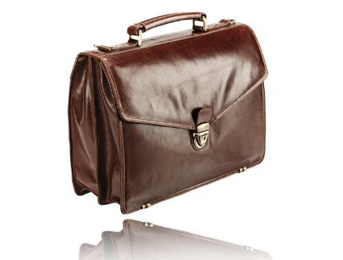 leather briefcase with lock