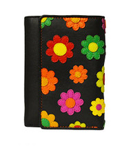 Visconti Paris DS-81 Womens Floral Multi Colored Trifold Wallet/ Purse